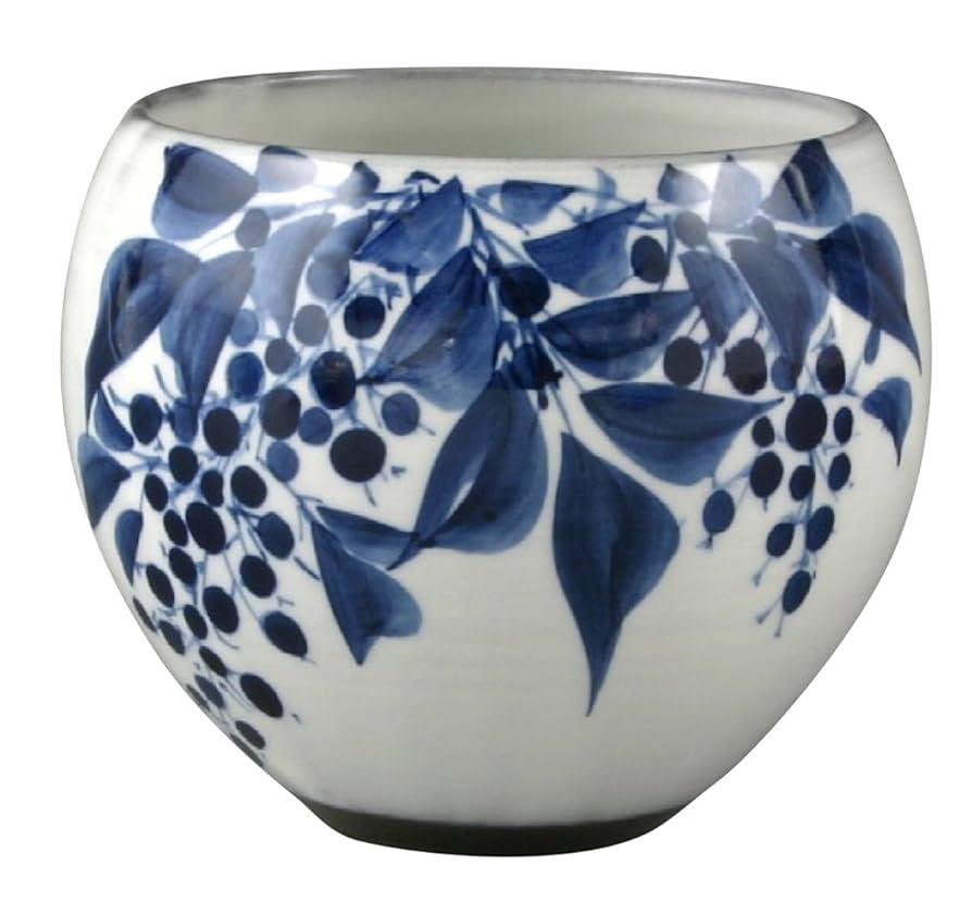 Amazon｜京焼 清水焼 陶あん窯 お茶呑茶碗 (化粧箱入) 染付南天